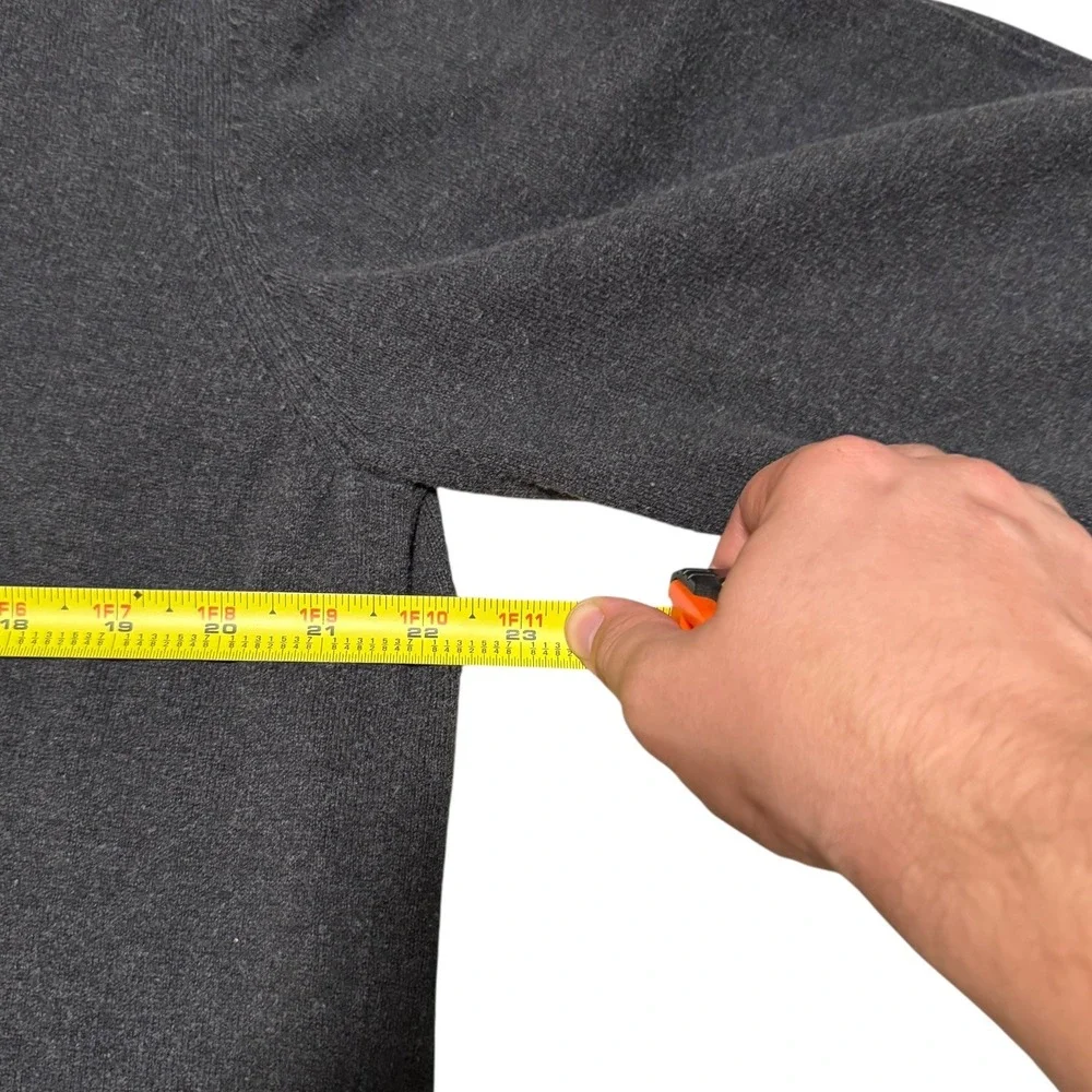 Tommy‎ Bahama Cotton Cashmere Gray Blank V-neck Sweater Men's XL